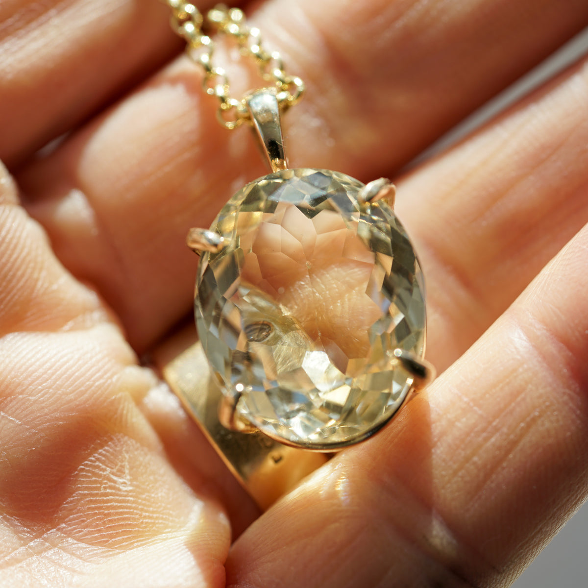 Citrine necklace golden glow