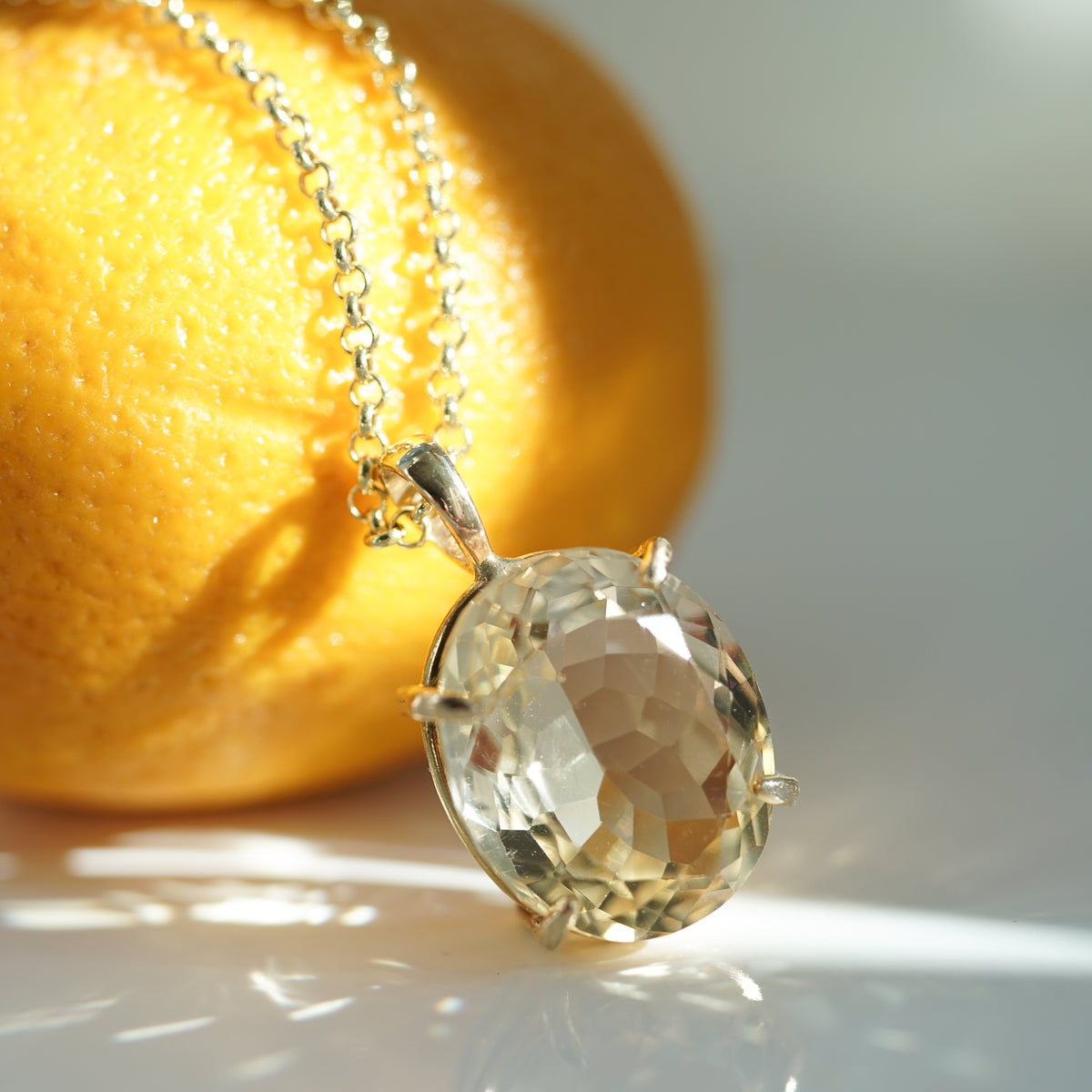 Citrine necklace golden glow