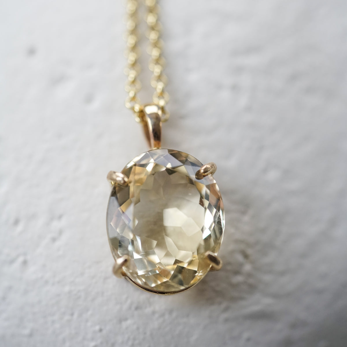 Citrine necklace golden glow