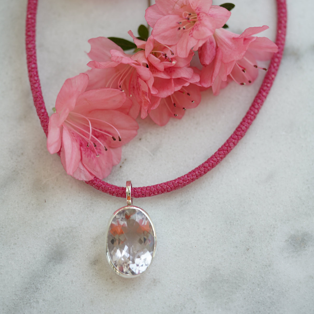 Rose de France Amethyst Necklace Lavender Grace