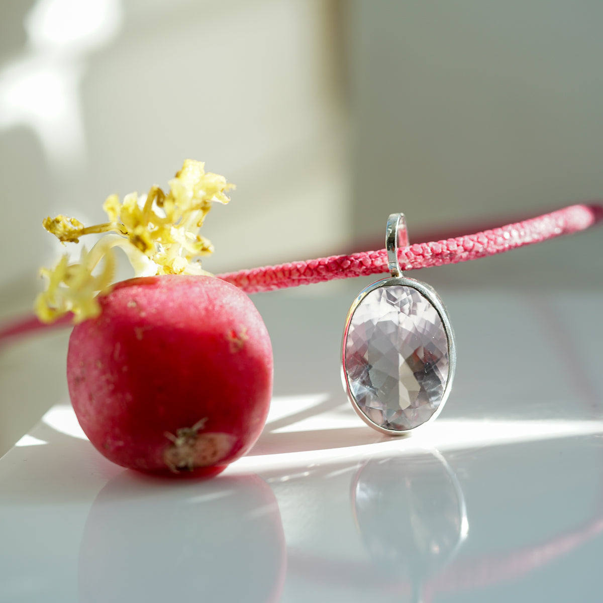 Rose de France Amethyst Necklace Lavender Grace