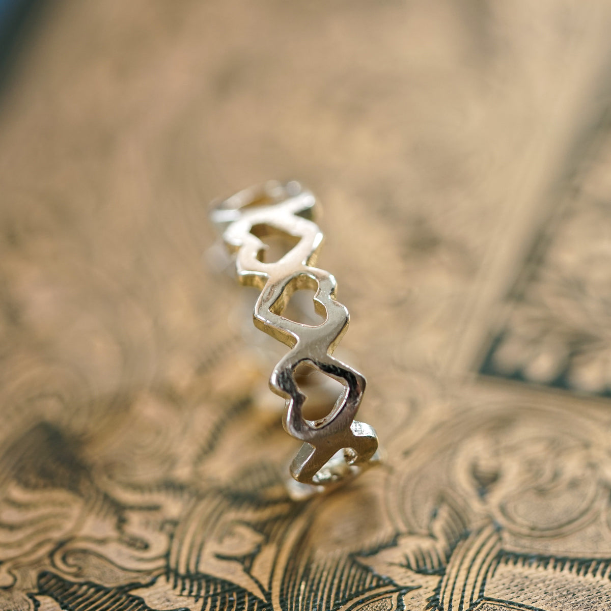 Heart gold ear cuff